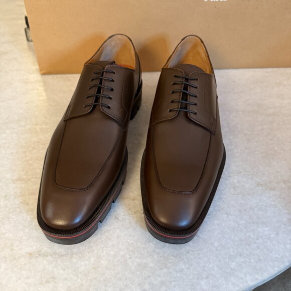 Christian Louboutin 3230966 Mens Davisol Brown Lug Sole Derby Shoe 43, 45 - Picture 2 of 14